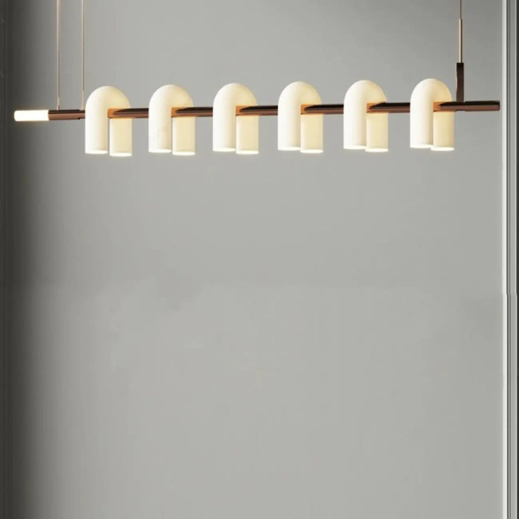6-Light Modern Geometric LED Island Pendant Light for Kitchen