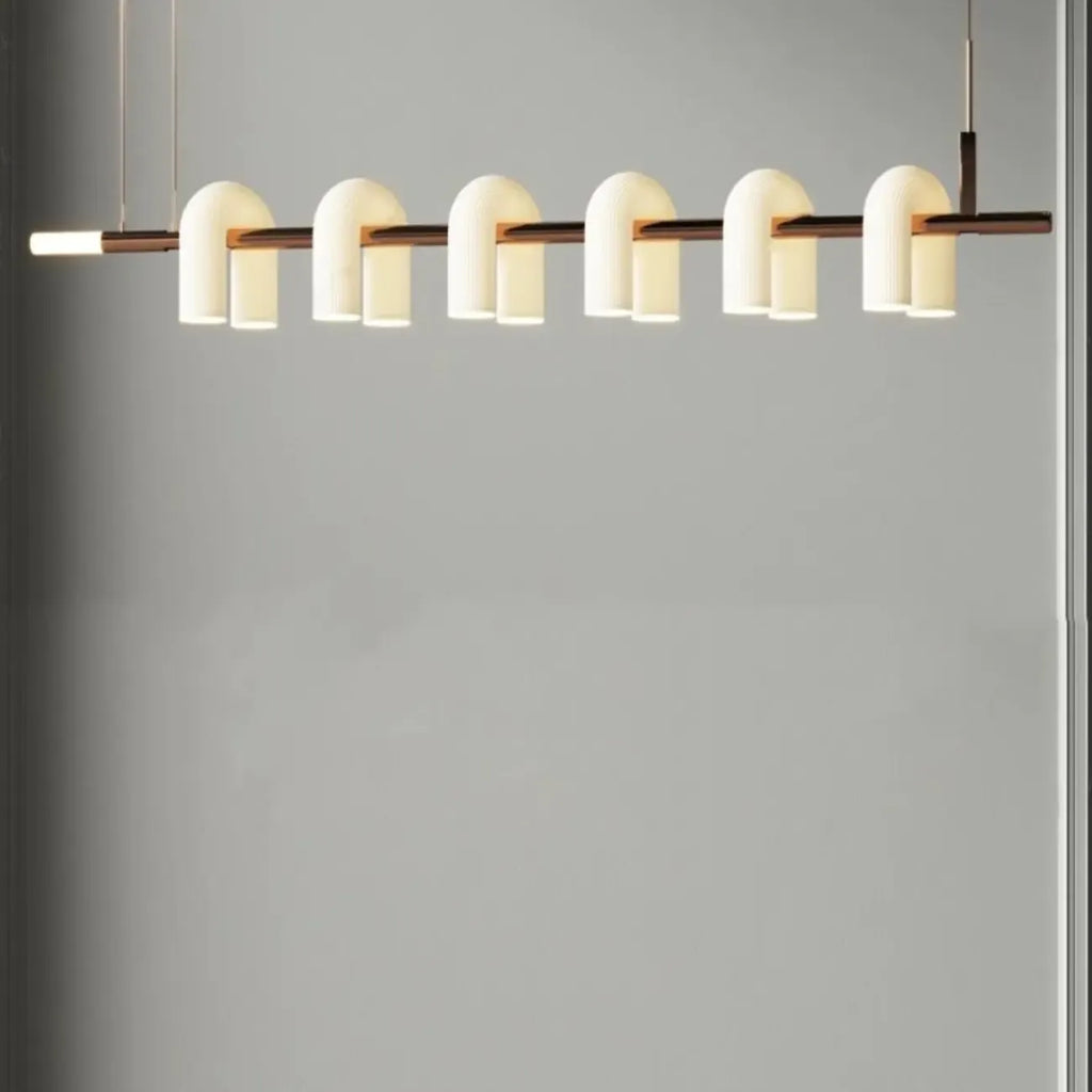 6-Light Modern Geometric LED Island Pendant Light for Kitchen