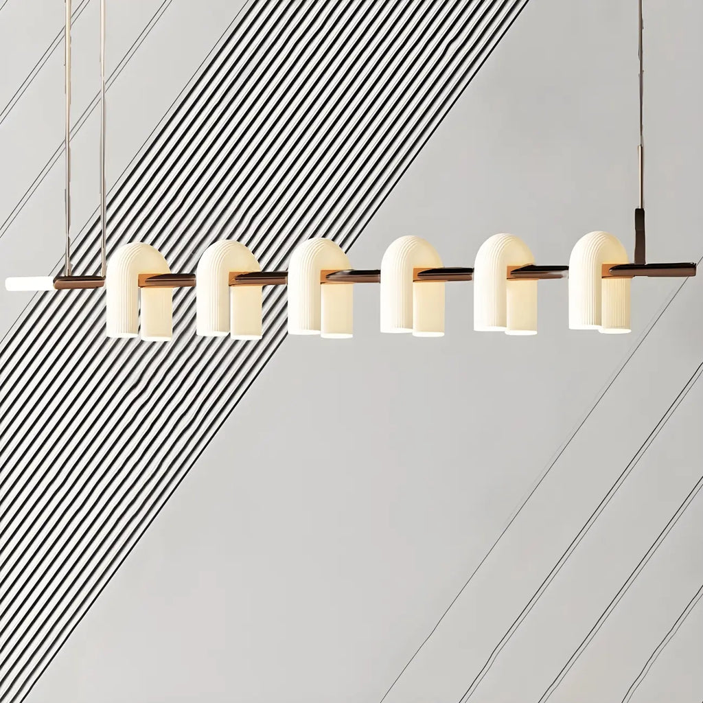 6-Light Modern Geometric LED Island Pendant Light for Kitchen