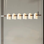 6-Light Modern Geometric LED Island Pendant Light for Kitchen