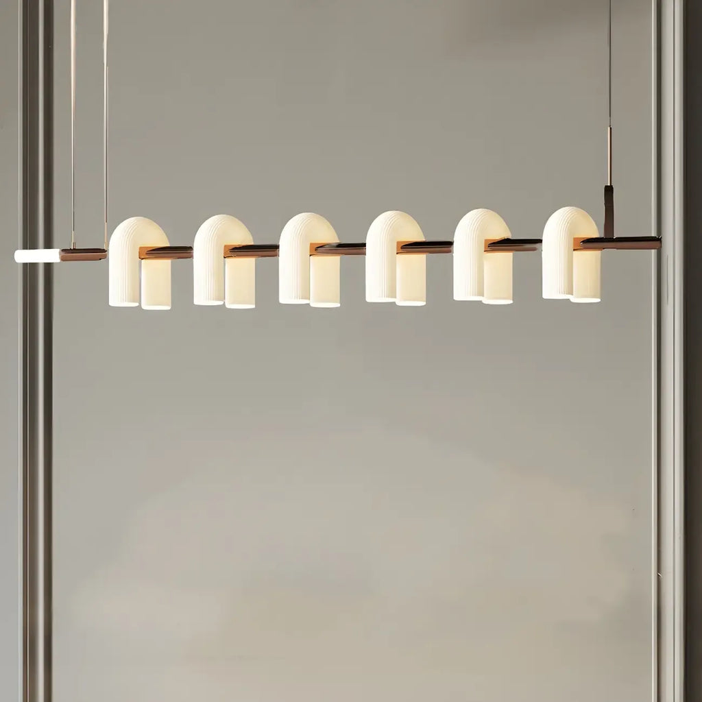 6-Light Modern Geometric LED Island Pendant Light for Kitchen