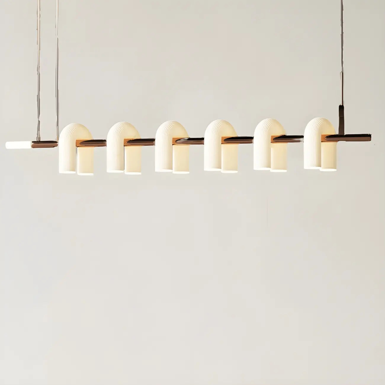 6-Light Modern Geometric LED Island Pendant Light for Kitchen