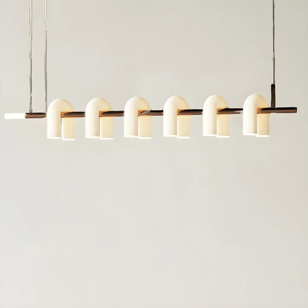 6-Light Modern Geometric LED Island Pendant Light for Kitchen
