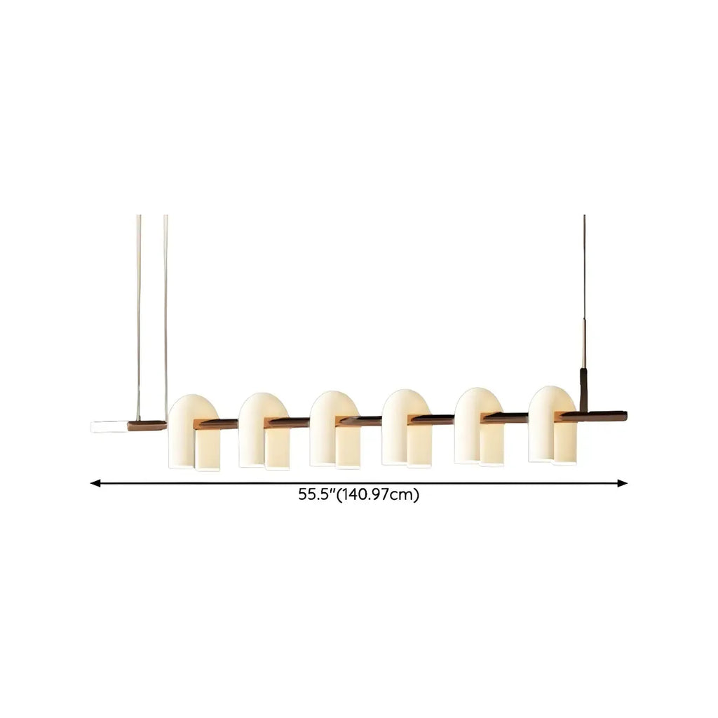 6-Light Modern Geometric LED Island Pendant Light for Kitchen