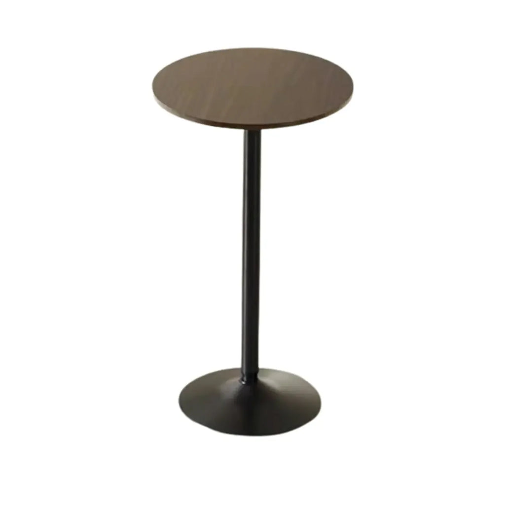 Minimalist Wood Metal Round Bar Tables
