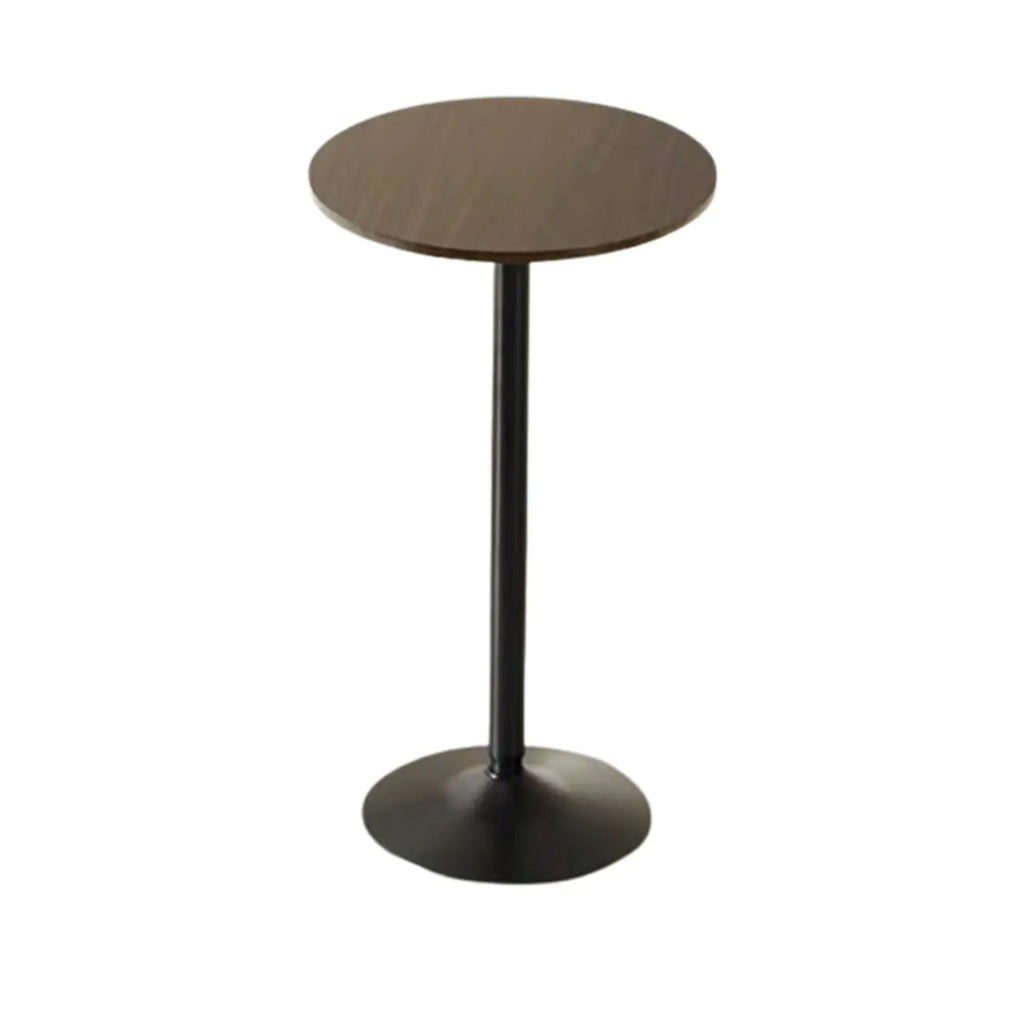 Minimalist Wood Metal Round Bar Tables