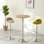 Minimalist Wood Metal Round Bar Tables