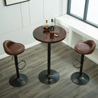 Minimalist Wood Metal Round Bar Tables