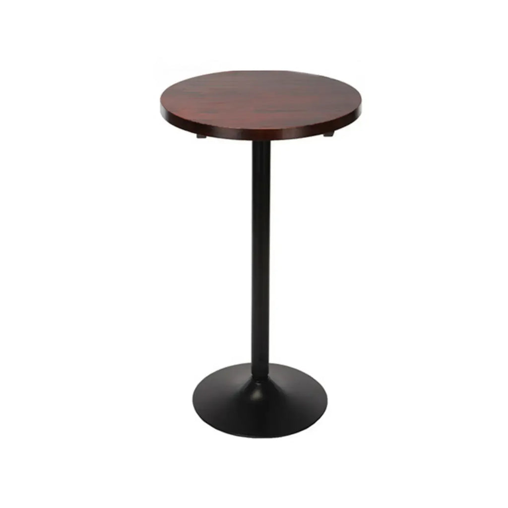Minimalist Wood Metal Round Bar Tables