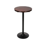 Minimalist Wood Metal Round Bar Tables
