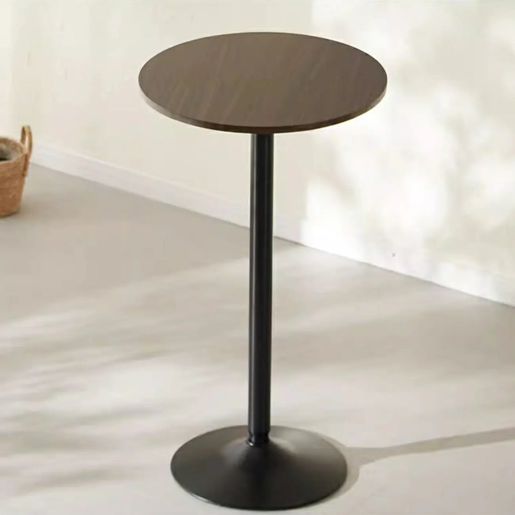 Minimalist Wood Metal Round Bar Tables
