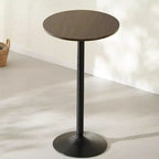 Minimalist Wood Metal Round Bar Tables