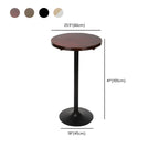 Minimalist Wood Metal Round Bar Tables