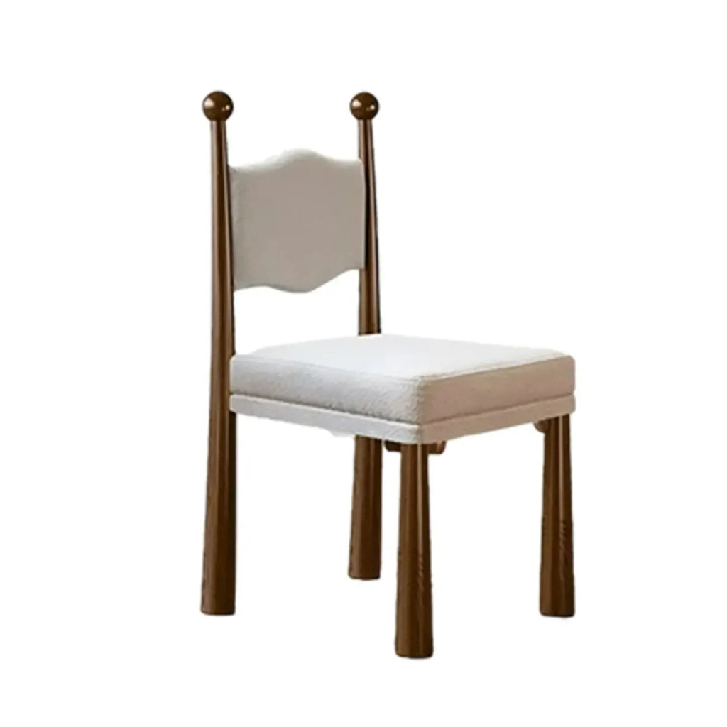 Upholstered Black Armless Striped Dining Chair