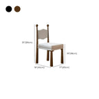 Upholstered Black Armless Striped Dining Chair