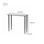 Free Form Modern White Stone Top Bar Table with Iron Frame