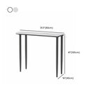 Free Form Modern White Stone Top Bar Table with Iron Frame