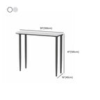 Free Form Modern White Stone Top Bar Table with Iron Frame