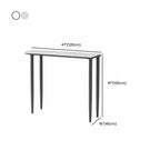 Free Form Modern White Stone Top Bar Table with Iron Frame