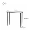Free Form Modern White Stone Top Bar Table with Iron Frame