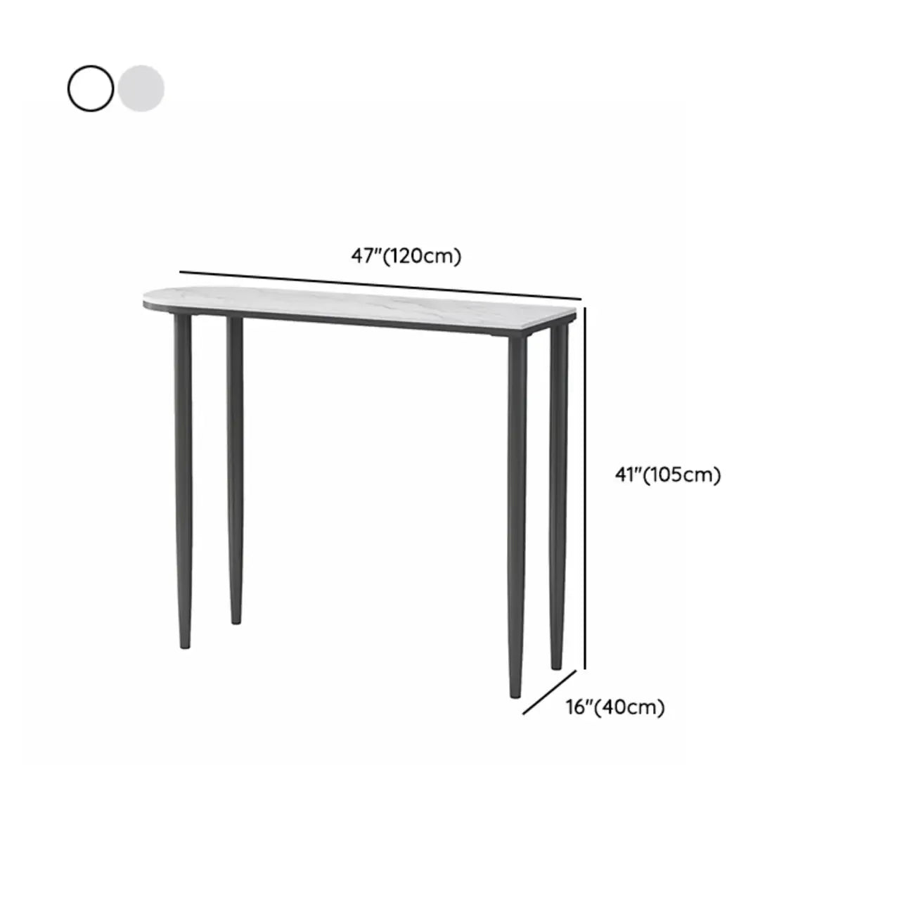Free Form Modern White Stone Top Bar Table with Iron Frame