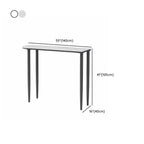 Free Form Modern White Stone Top Bar Table with Iron Frame