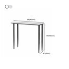 Free Form Modern White Stone Top Bar Table with Iron Frame