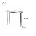 Free Form Modern White Stone Top Bar Table with Iron Frame