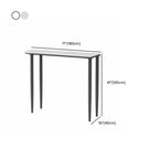 Free Form Modern White Stone Top Bar Table with Iron Frame