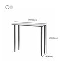 Free Form Modern White Stone Top Bar Table with Iron Frame