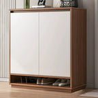 Entryway Rectangular Adjustable Wood Shoe Cabinet with Door