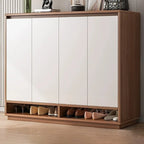 Entryway Rectangular Adjustable Wood Shoe Cabinet with Door