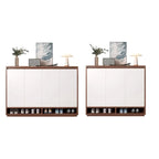 Entryway Rectangular Adjustable Wood Shoe Cabinet with Door