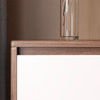 Entryway Rectangular Adjustable Wood Shoe Cabinet with Door