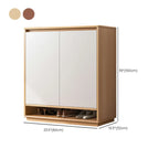 Entryway Rectangular Adjustable Wood Shoe Cabinet with Door
