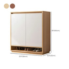 Entryway Rectangular Adjustable Wood Shoe Cabinet with Door