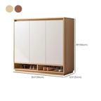 Entryway Rectangular Adjustable Wood Shoe Cabinet with Door