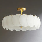 6/8 Lights Modern Gold Semi Flush Ceiling Light for Home