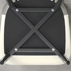 Faux Leather Wingback Metal Legs Dining Chairs