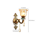 Elegant Brass Wall Sconce with Crystal Shade for Hallway