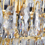 Luxury Gold Spiral Crystal Stairwell Chandelier Height Adjustable