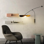 Elegant Black Metal Ambient Lighting Swing Arm Wall Light