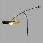 Elegant Black Metal Ambient Lighting Swing Arm Wall Light
