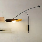 Elegant Black Metal Ambient Lighting Swing Arm Wall Light