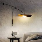 Elegant Black Metal Ambient Lighting Swing Arm Wall Light