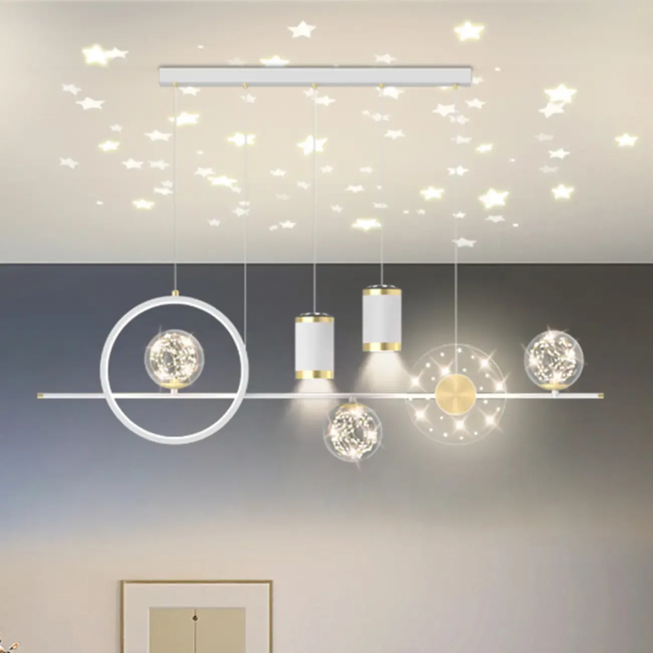 Luxury Adjustable Multi-Light Island Pendant Light