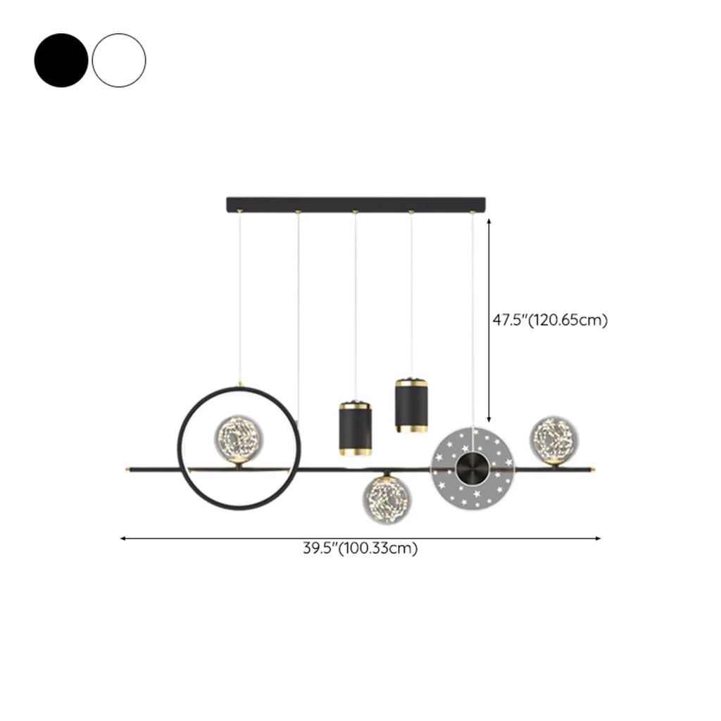 Luxury Adjustable Multi-Light Island Pendant Light