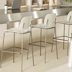 Modern Metal Counter Height Acrylic Bar Stools