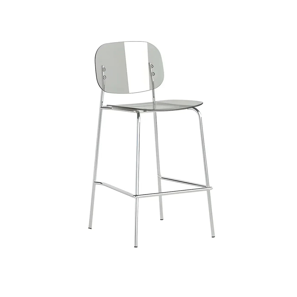 Modern Metal Counter Height Acrylic Bar Stools