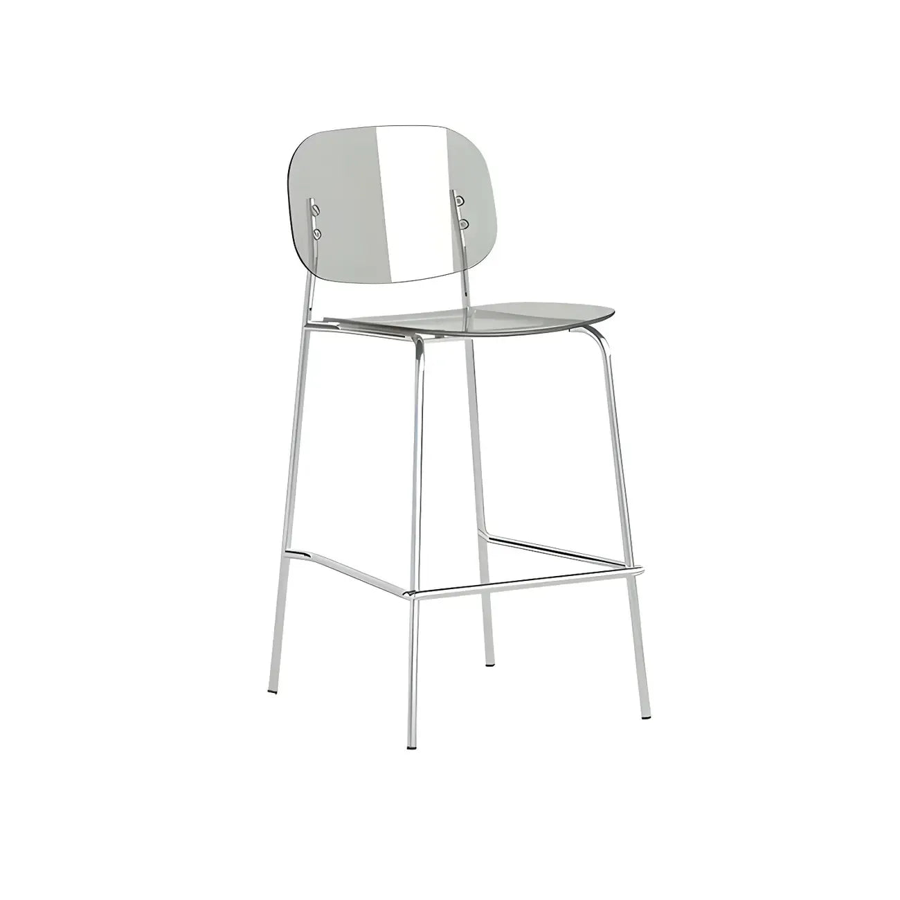 Modern Metal Counter Height Acrylic Bar Stools